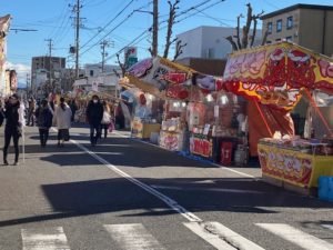 静岡市清水区秋葉山の祭り　コロナ　　三和建設　清水地区　出店