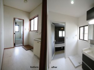 リフォーム　浴室　浴槽　洗面台　リノベーション施工　住宅会社